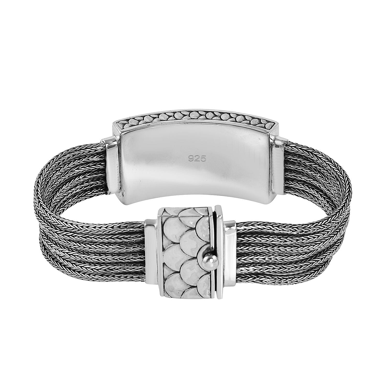 Bali Legacy Sterling Silver Dragonfly and Dragon Bracelet (7.25 In) 62.90 Grams