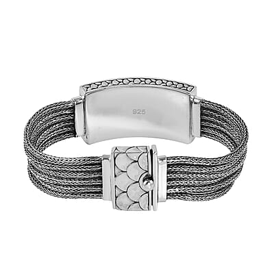 Bali Legacy Sterling Silver Dragonfly and Dragon Bracelet (7.25 In) 62.90 Grams