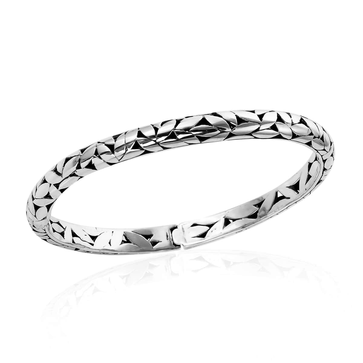 Bali Legacy Sterling Silver Floral Bracelet (7.25 In) 19.3 Grams image number 3