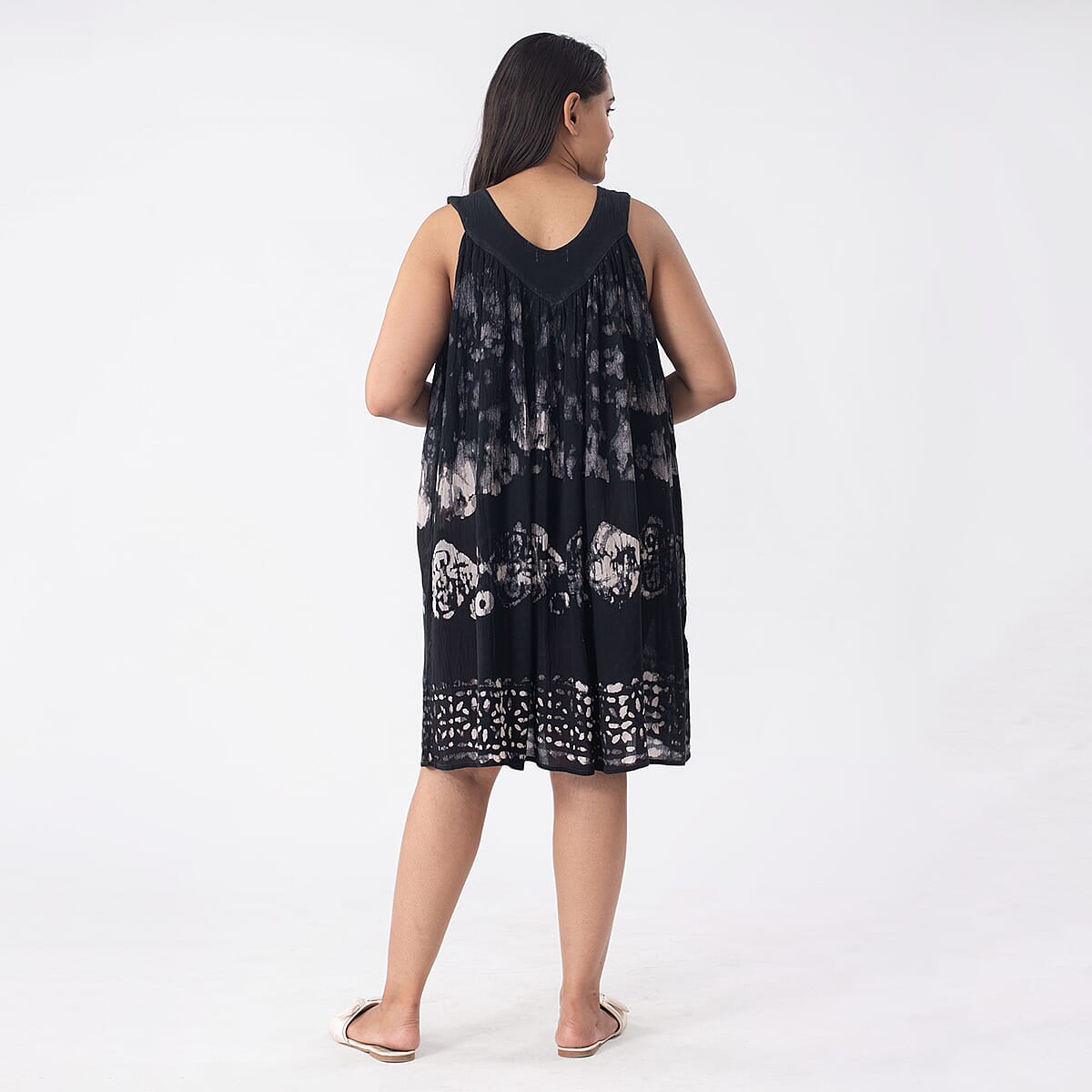 Tamsy Black Solid Tunic - One Size Fits Most image number 1