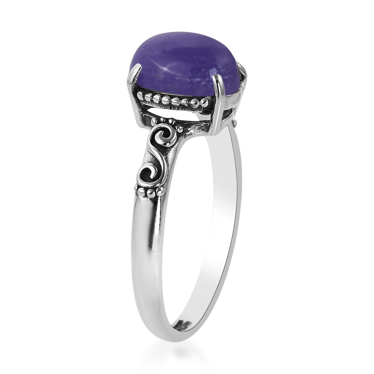 BALI LEGACY Purple Jade Ring in Sterling Silver (Size 10.0) 2.50 ctw image number 3