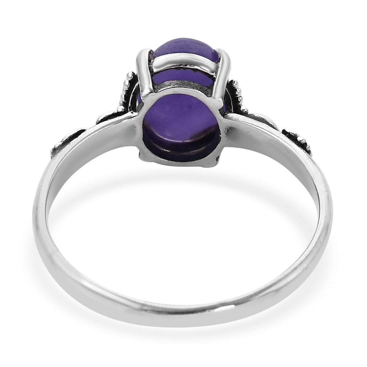 BALI LEGACY Purple Jade Ring in Sterling Silver (Size 10.0) 2.50 ctw image number 4