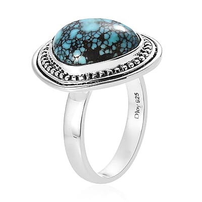 Artisan Crafted Blue Moon Turquoise Ring in Sterling Silver (Size 10.0) 4.75 ctw