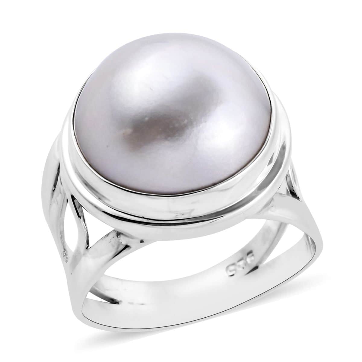 BALI LEGACY White Mabe Pearl Ring in Sterling Silver 7 Grams image number 0