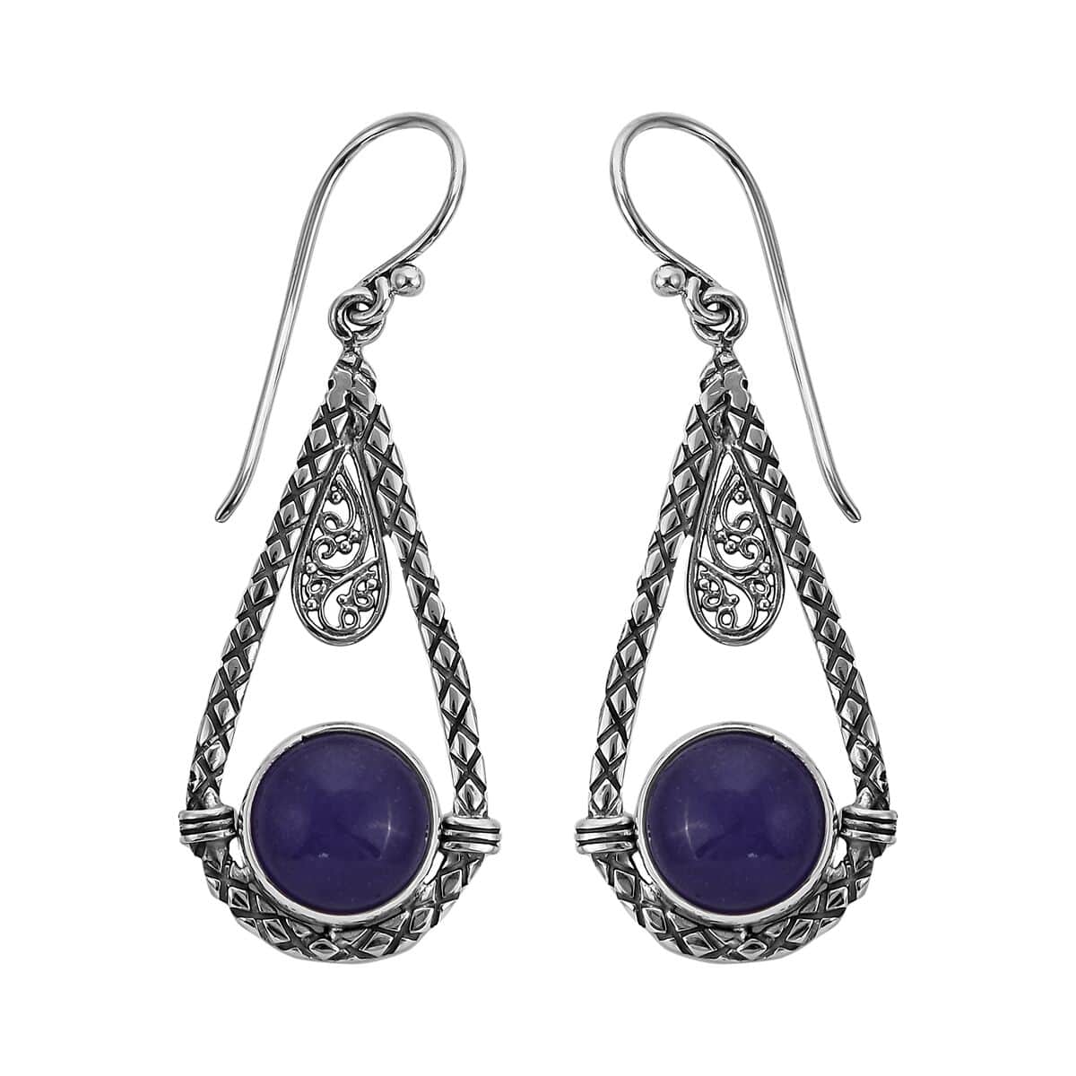 Buy Bali Legacy Purple Jade (D) Earrings in Sterling Silver 4.50