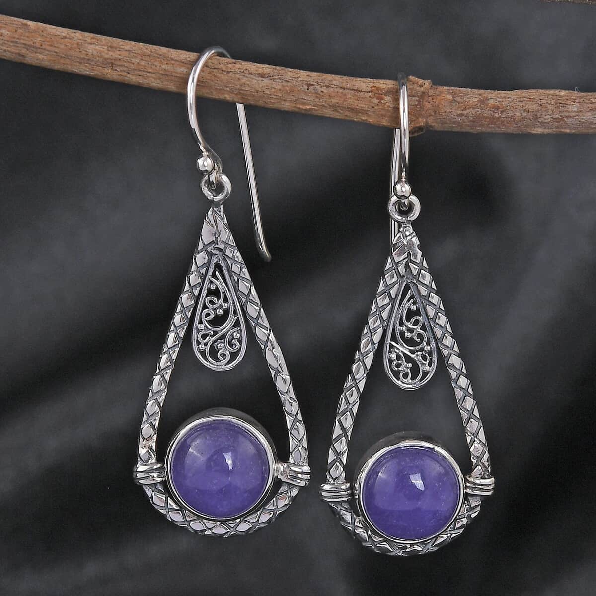 Buy Bali Legacy Purple Jade (D) Earrings in Sterling Silver 4.50 ctw at ...