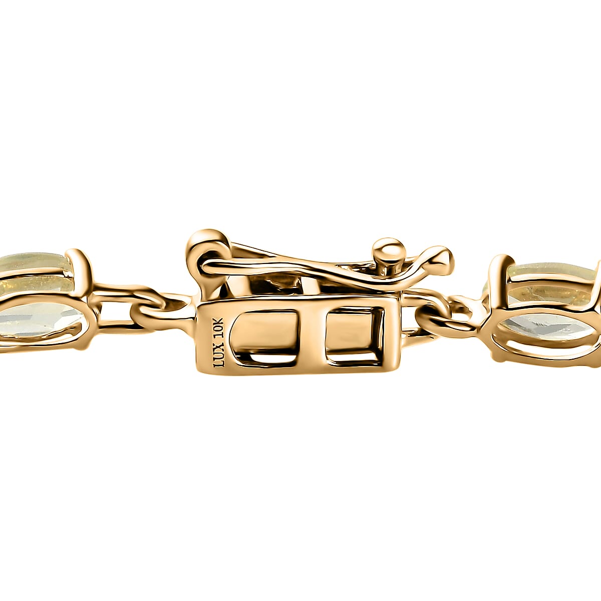 LUXORO 10K Yellow Gold Premium Chrysoberyl Tennis Bracelet (7.25 In) 3 Grams 5.75 ctw image number 3