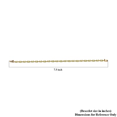 Luxoro 10K Yellow Gold Premium Natural Chrysoberyl Tennis Bracelet (7.25 In) 5.90 ctw