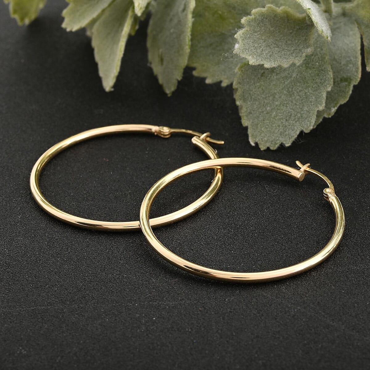 10K Yellow Gold Hoop Earrings 2.5 Grams image number 1