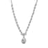 Lustro Stella Made with Finest CZ Necklace 18 Inches in Platinum Over Sterling Silver 9.10 ctw image number 0