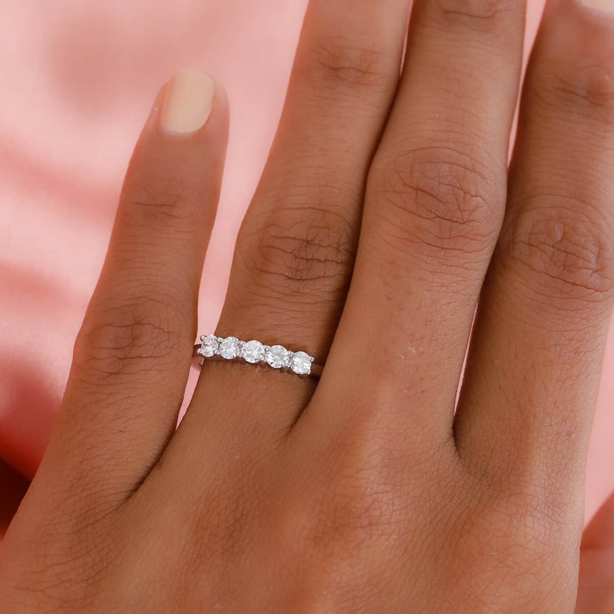 RHAPSODY 950 Platinum Diamond Carving (E-F, VS) Ring (4.50 g) 0.50 ctw image number 2