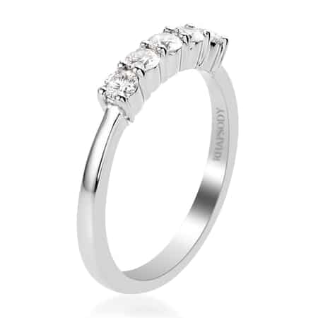 RHAPSODY 950 Platinum Diamond Carving (E-F, VS) Ring (4.50 g) 0.50 ctw image number 3