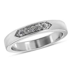 IGI Certified Rhapsody 950 Platinum E-F VS Diamond Band Ring, Promise Rings (Size 10.0) 6 Grams 0.10 ctw
