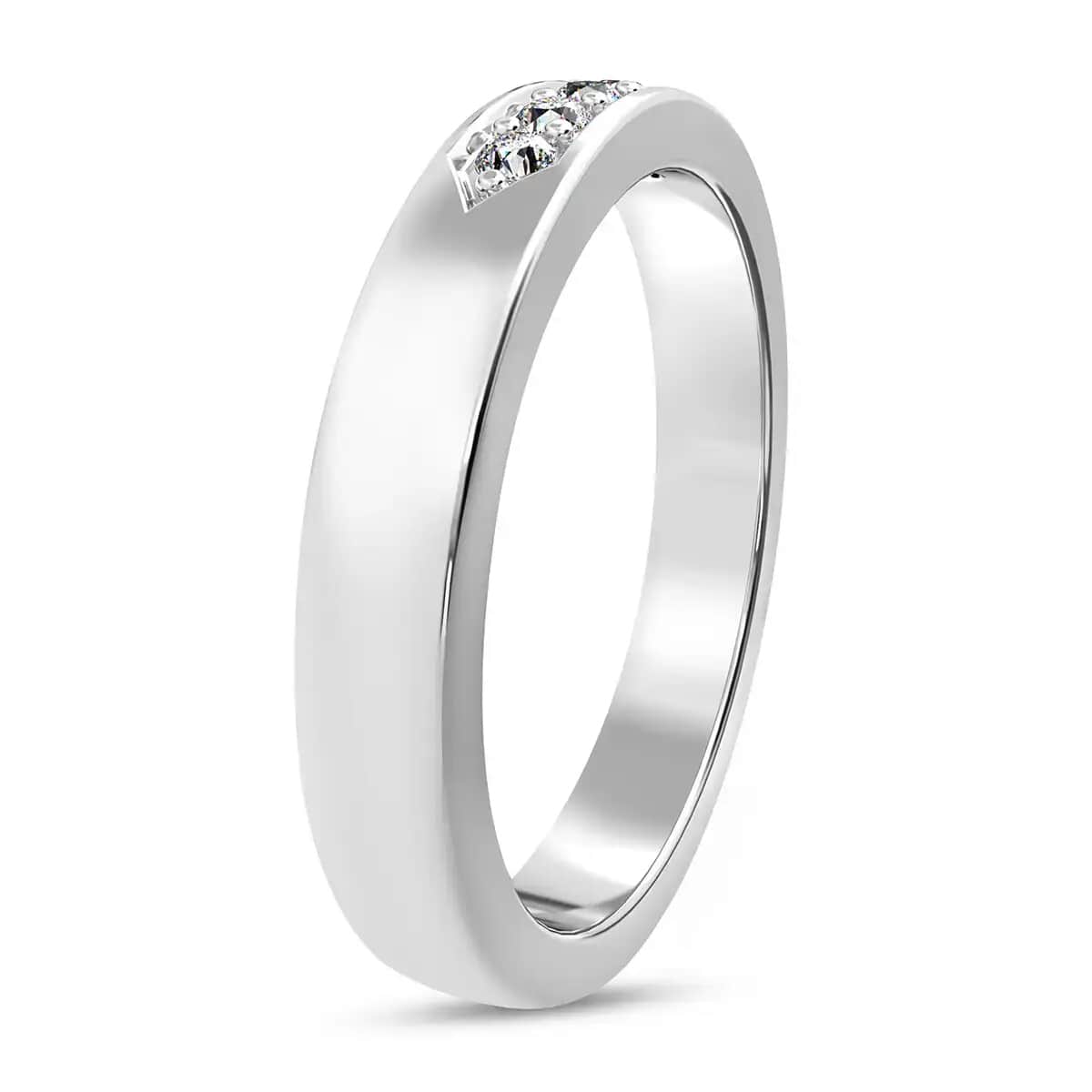 IGI Certified Rhapsody 950 Platinum E-F VS Diamond Band Ring, Promise Rings (Size 10.0) 6 Grams 0.10 ctw image number 3