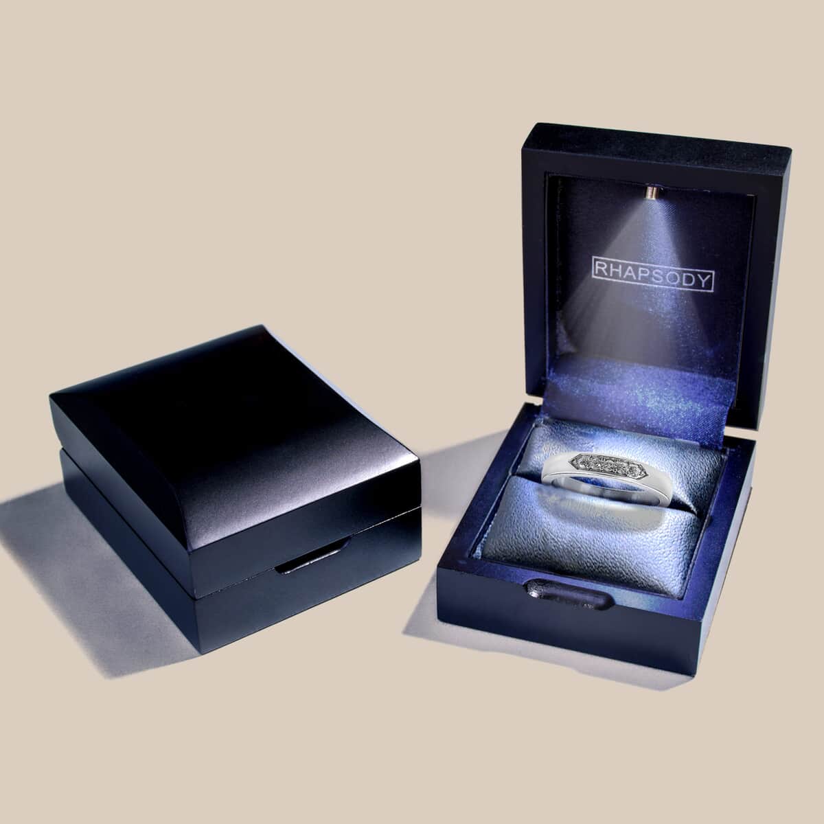 IGI Certified Rhapsody 950 Platinum E-F VS Diamond Band Ring, Promise Rings (Size 10.0) 6 Grams 0.10 ctw image number 6