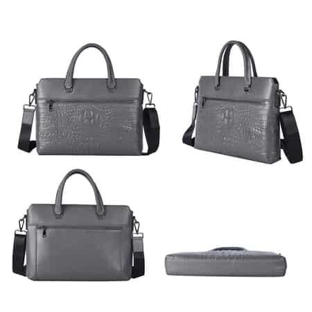 100% genuine crocodile leather skin briefcase men laptop bag