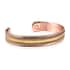 Magnetic By Design 3D Chain Pattern Cuff Bracelet in Silvetone, Rosetone and Goldtone (7.50 In) image number 4