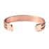 Magnetic By Design 3D Chain Pattern Cuff Bracelet in Silvetone, Rosetone and Goldtone (7.50 In) image number 5
