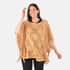 Passage Knitted Beige Poncho with Tassels (One Size Fits Most) image number 3