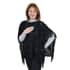 PASSAGE Knitted Black Poncho with Tassels (One Size Fits Most) image number 2