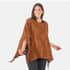 Passage Knitted Brown Poncho with Tassels (One Size Fits Most) image number 3