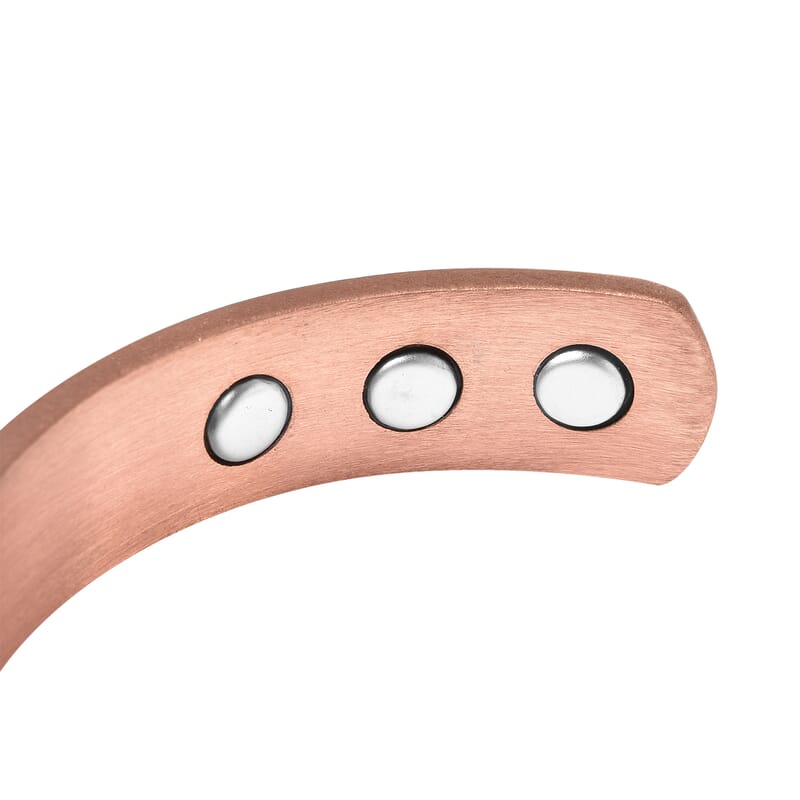 Magnetic By Design Celestial Star Pattern Cuff Bracelet | Durable Cuff Bracelet | Black Oxidized Cuff Bracelet |Cuff Bracelet in Rosetone (7.50 In)