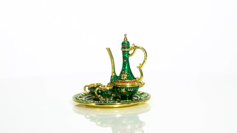 White Austrian Crystal Enameled Telephone Shape Trinket Box in Goldtone (1.97""Ãƒâ€”2.97"")