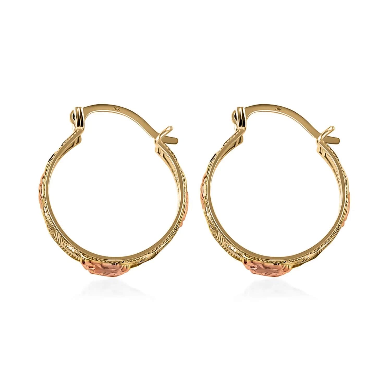 10k rose 2024 gold earrings