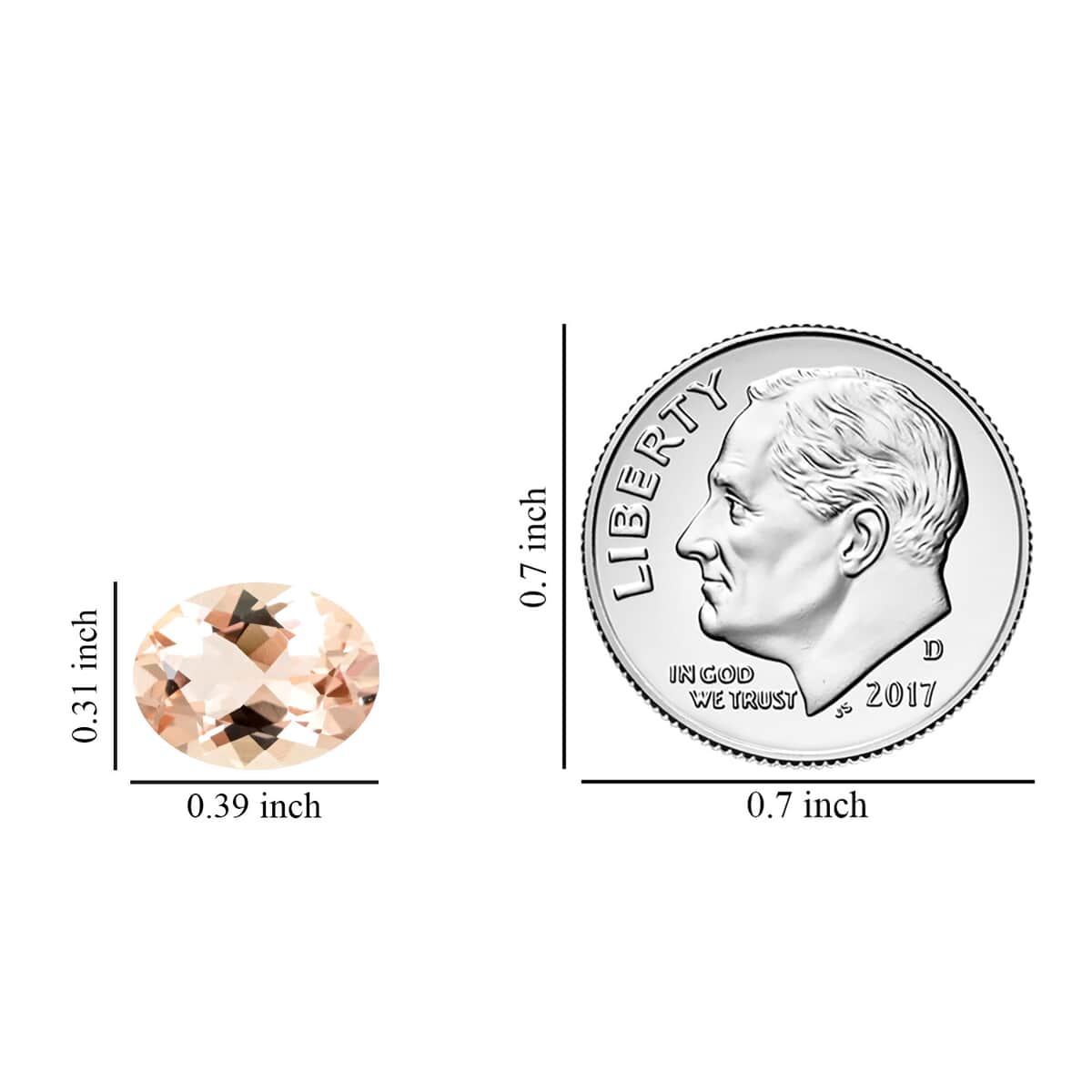 AAAA Marropino Morganite (Ovl 10x8 mm) 2.20 ctw image number 3