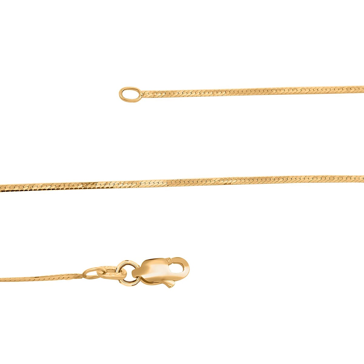 14K Yellow Gold Snake Necklace 14 Inches 1.4 Grams image number 2