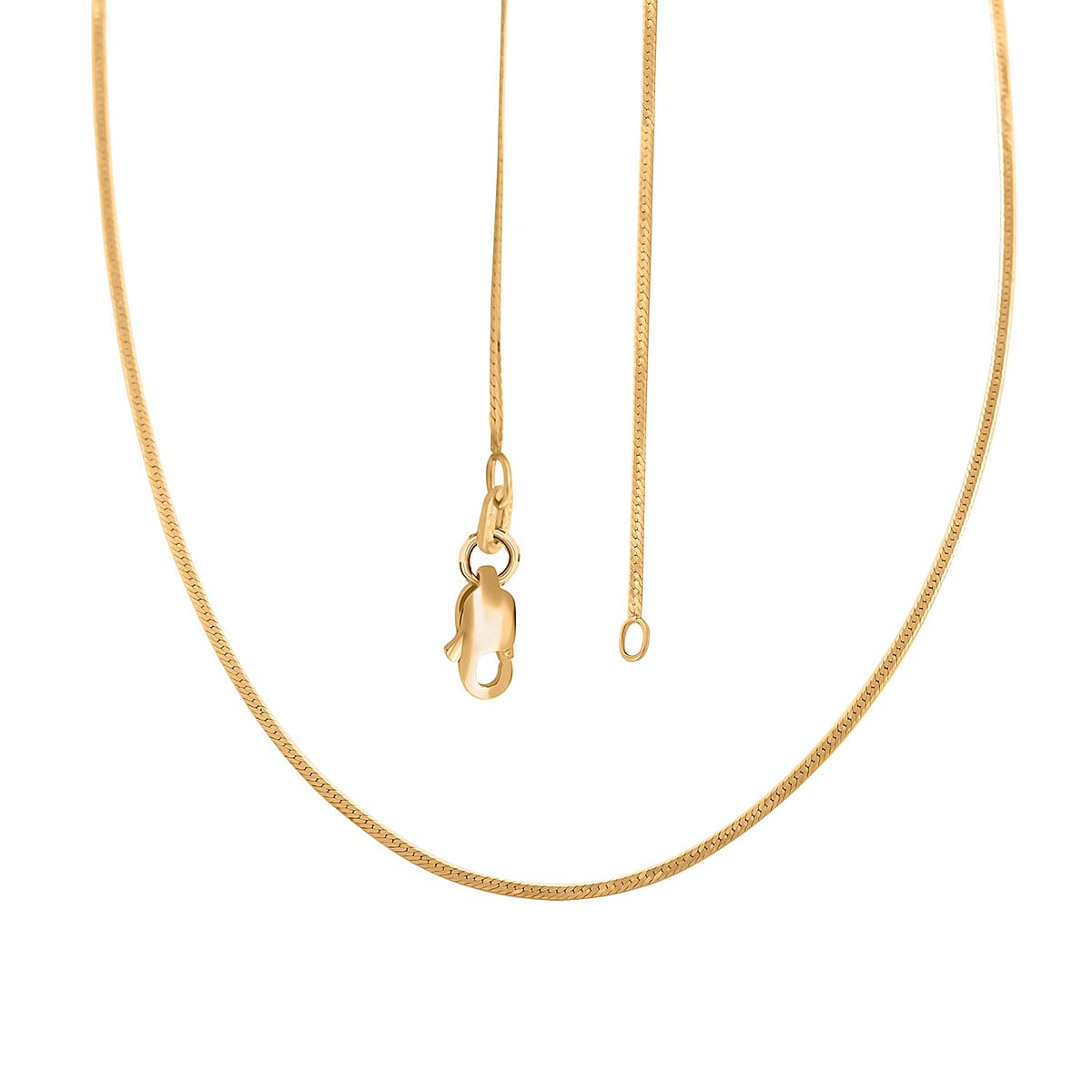 14K Yellow Gold Snake Necklace 14 Inches 1.4 Grams image number 3