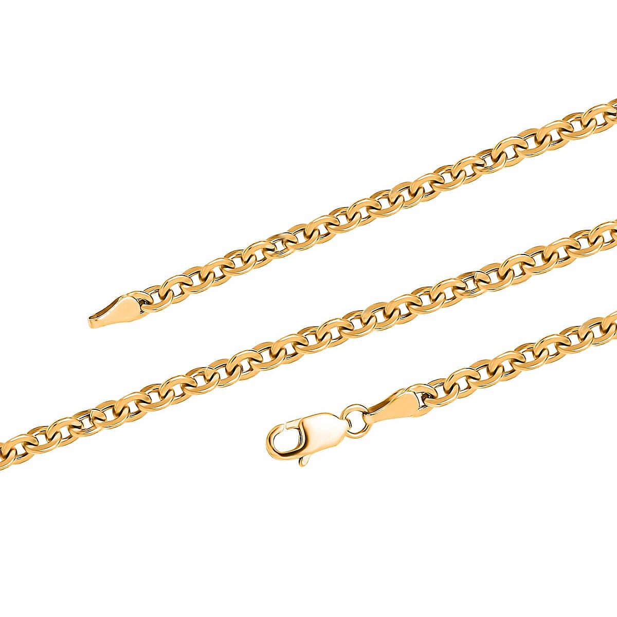 14K Yellow Gold Rolo Necklace 18 Inches 3.20 Grams image number 3