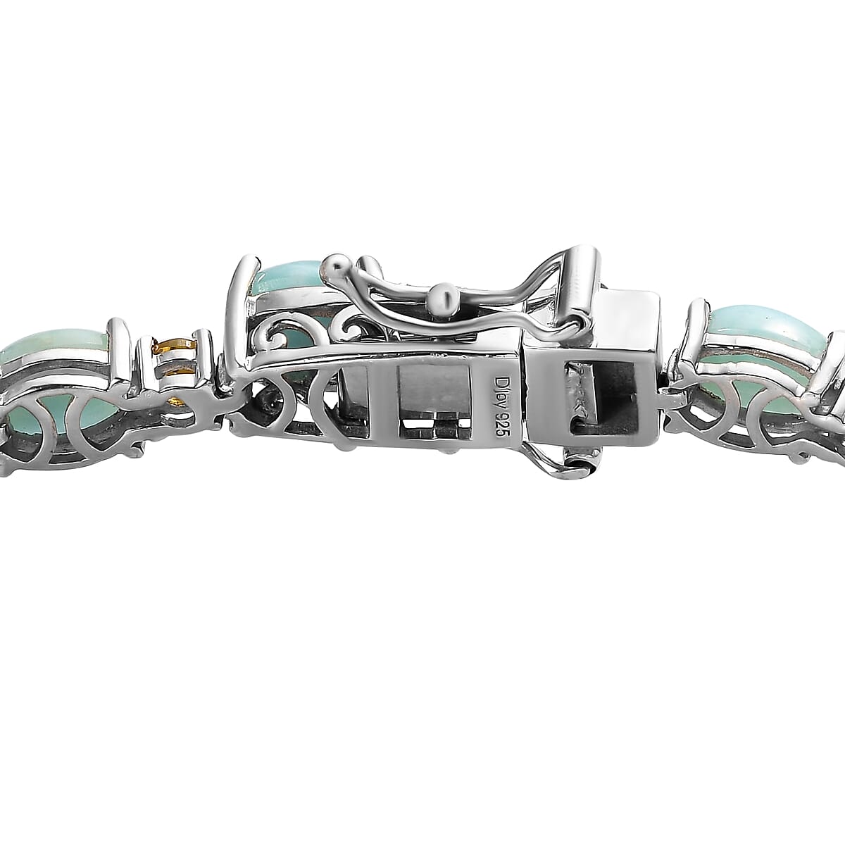 Larimar and Multi-Tourmaline Bracelet in Platinum Over Sterling Silver (8.00 In) 10.70 Grams 18.65 ctw image number 3