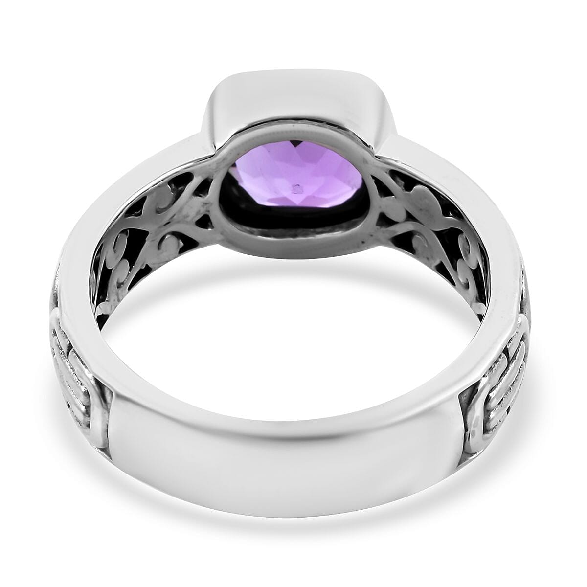 Bali Legacy Amethyst Ring in Sterling Silver (Size 9.0) 2.90 ctw