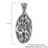 Bali Legacy Mother Of Pearl and Swiss Blue Topaz Turtles Pendant in Sterling Silver 0.70 ctw image number 5