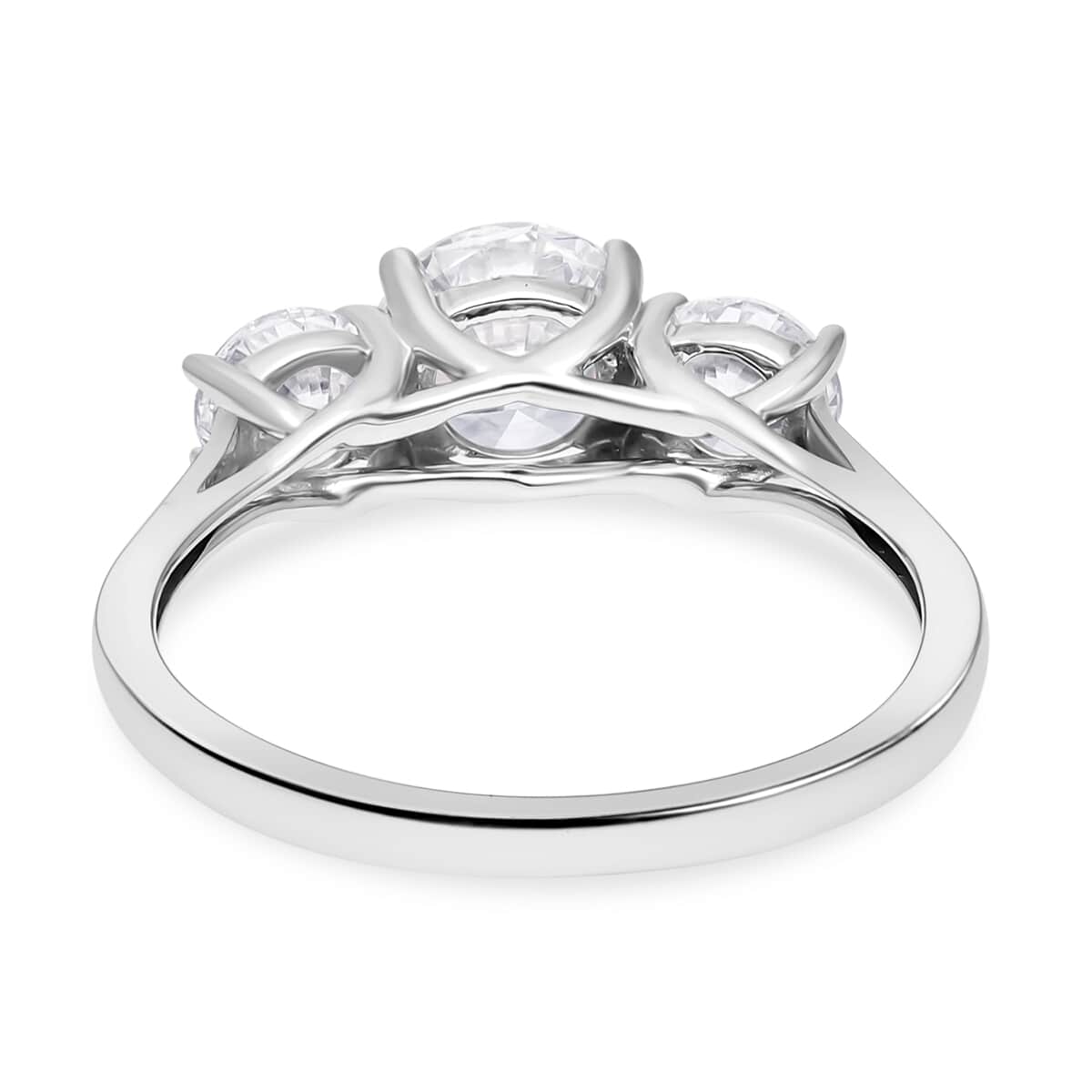 Luxoro 14K White Gold Luxuriant Lab Grown Diamond G-H SI Ring 1.50 ctw image number 4