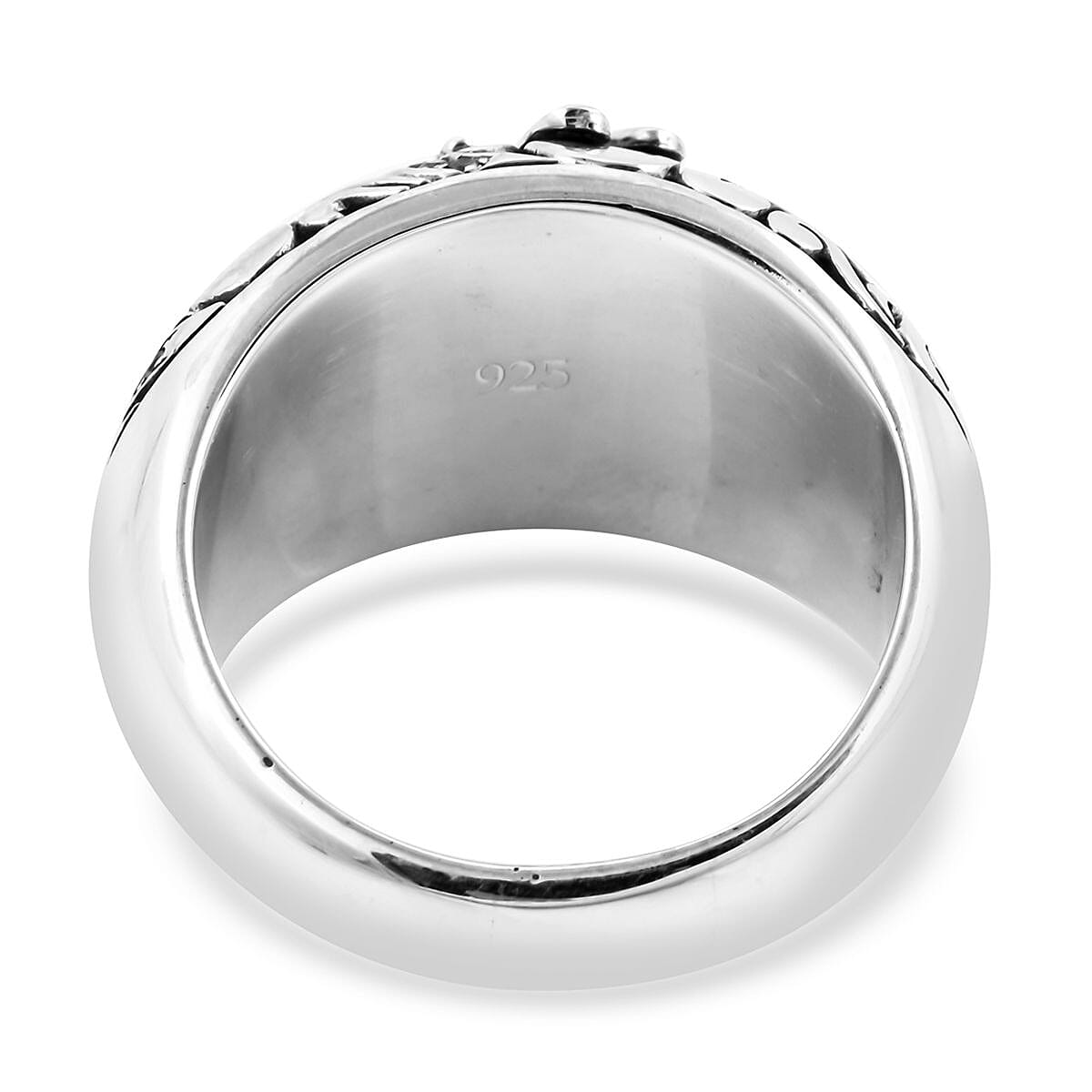 BALI LEGACY Natural White Zircon Dragonfly Ring in Sterling Silver 12.10 Grams 0.60 ctw image number 4