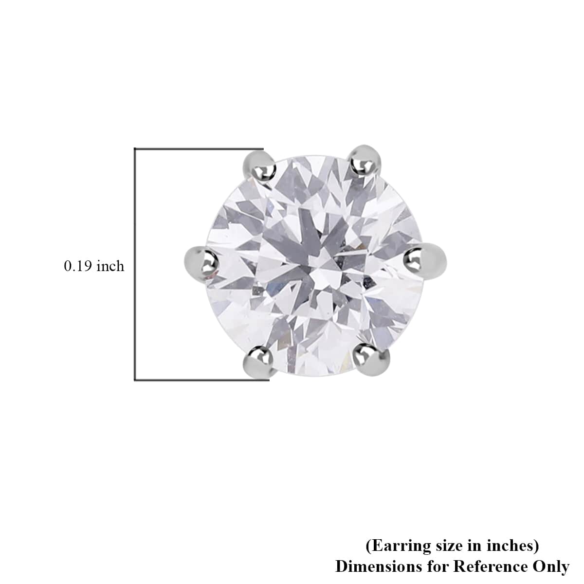 Luxoro 14K White Gold Luxuriant Lab Grown Diamond G-H SI Solitaire Stud Earrings 1.00 ctw image number 4