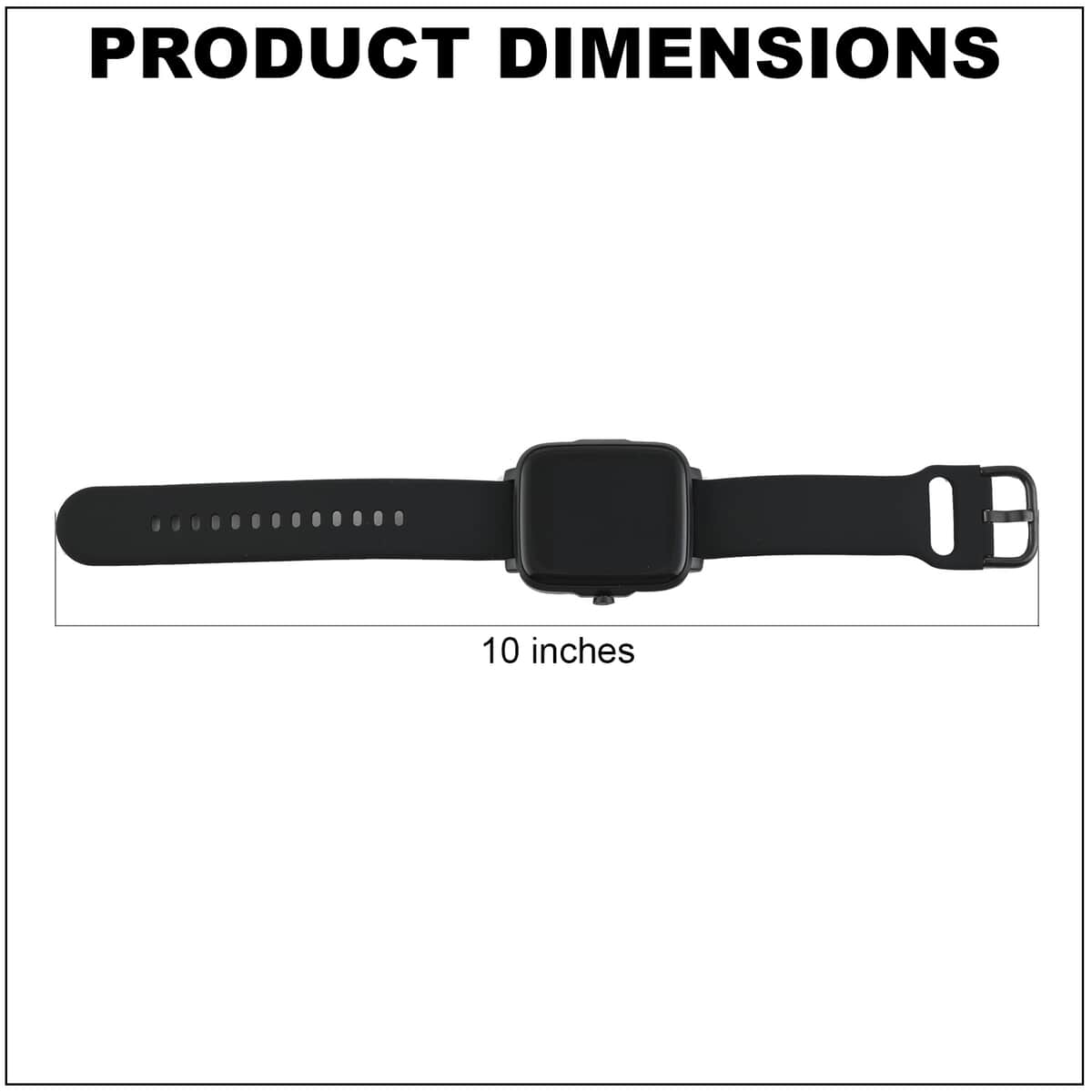 iTime Full Touch Screen Smart Watch with Black Silicone Strap (40 mm Dial) image number 4