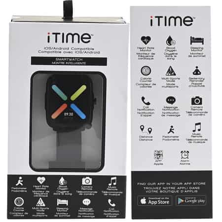 iTime Full Touch Screen Smart Watch with Black Silicone Strap (40 mm Dial) image number 6