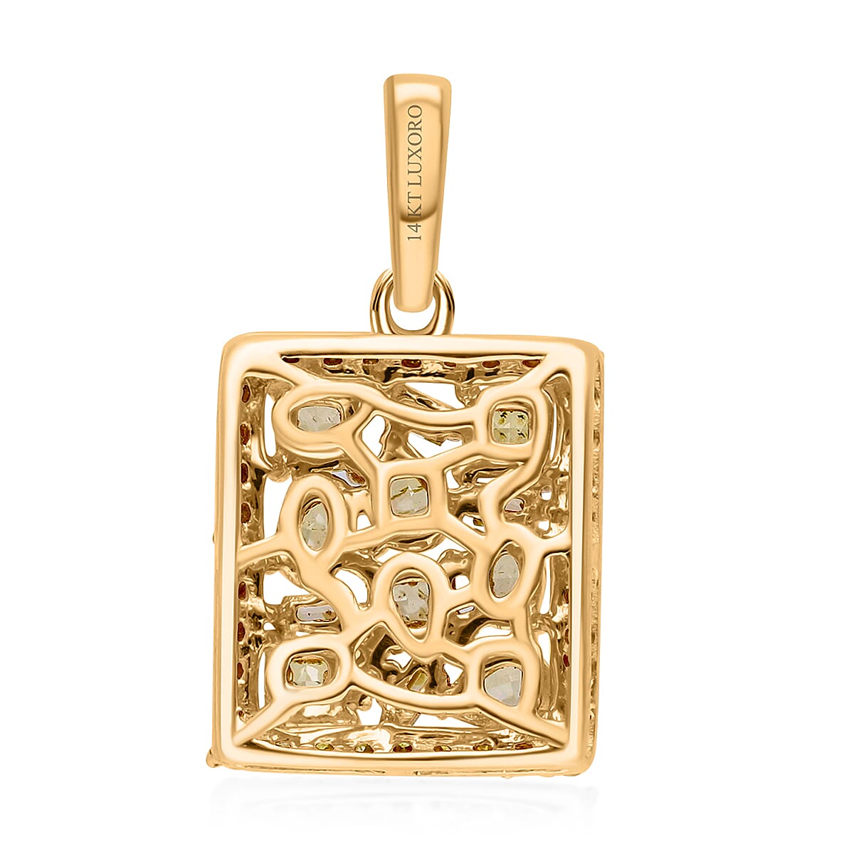 SGL Certified Luxoro 14K Yellow Gold I2-I3 Natural Yellow Diamond Pendant 1.00 ctw image number 3
