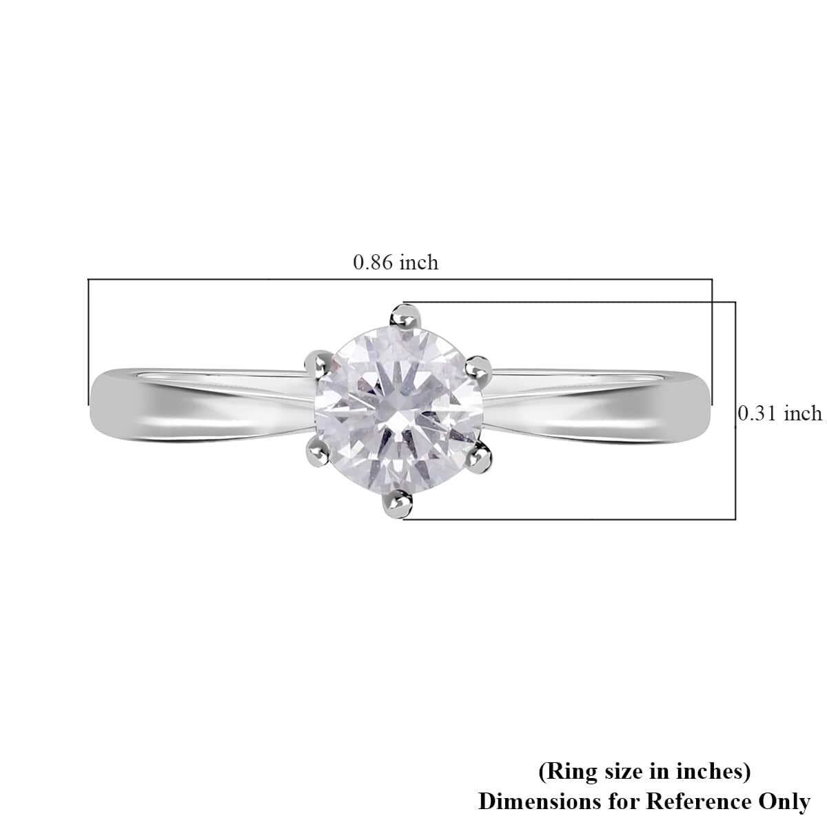 Luxoro 14K White Gold Luxuriant Lab Grown Diamond G-H SI Solitaire Ring 1.00 ctw image number 4