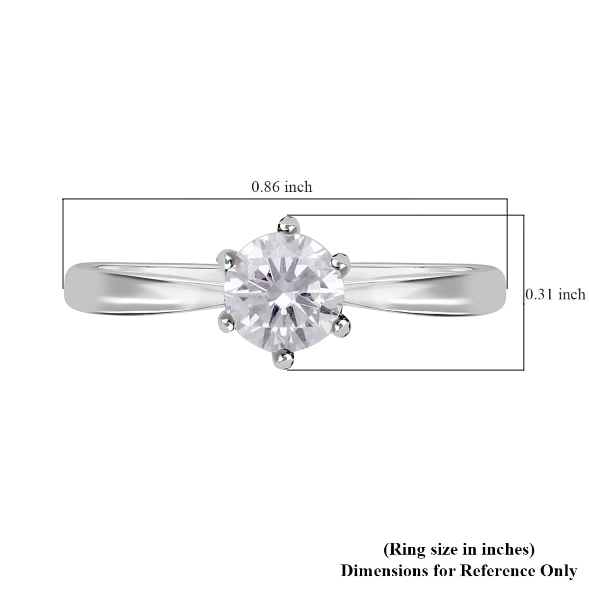 Luxoro 14K White Gold Luxuriant Lab Grown Diamond G-H SI Solitaire Ring 1.00 ctw image number 5