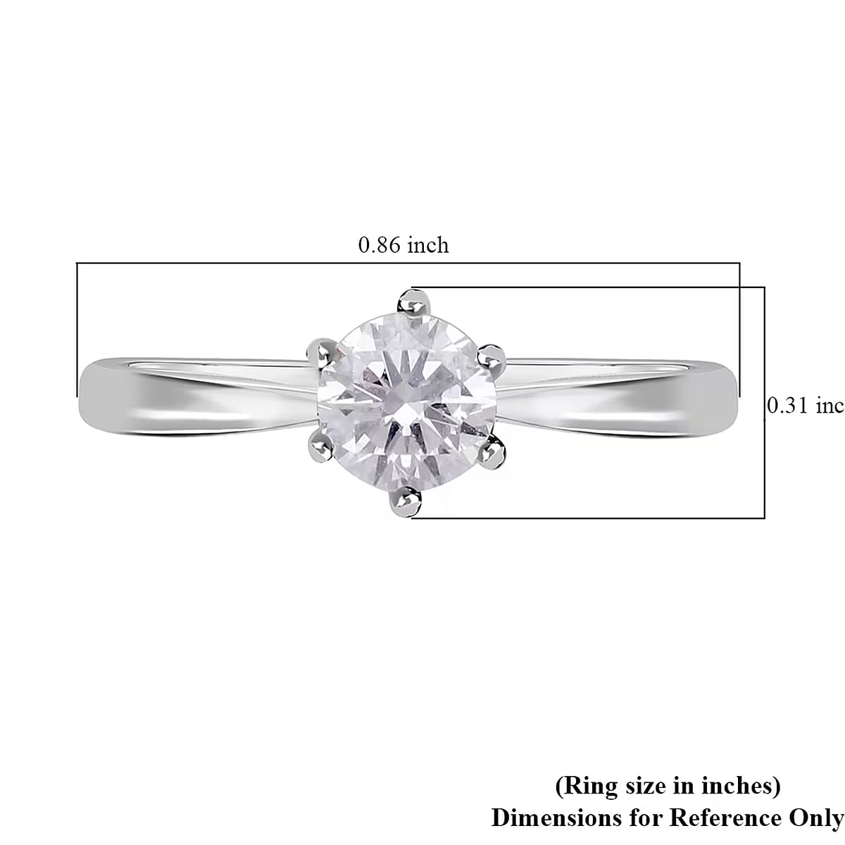 Luxoro 14K White Gold Luxuriant Lab Grown Diamond G-H SI Solitaire Ring 1.00 ctw image number 7
