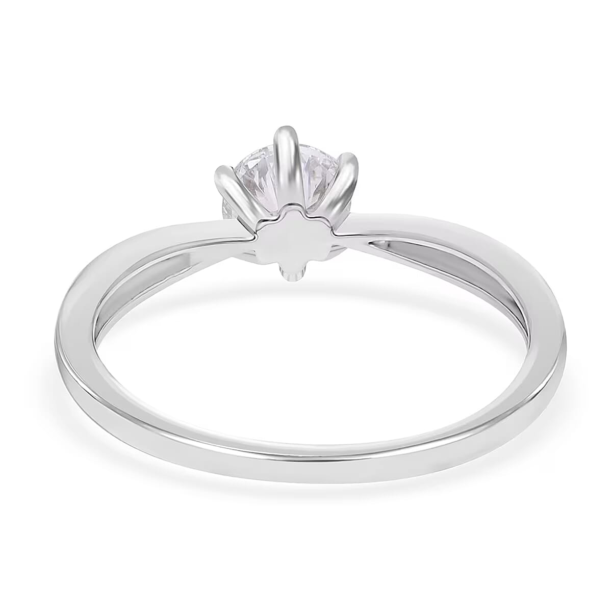 Luxoro 14K White Gold Luxuriant Lab Grown Diamond G-H SI Solitaire Ring 1.00 ctw image number 8