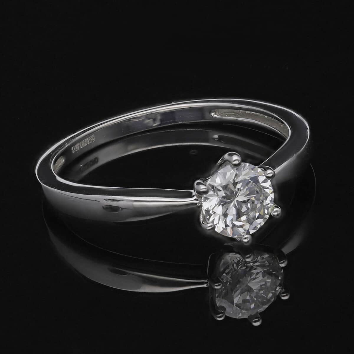 14K White Gold Luxuriant Lab Grown Diamond G-H SI Solitaire Ring (Size 6.0) 1.00 ctw image number 1