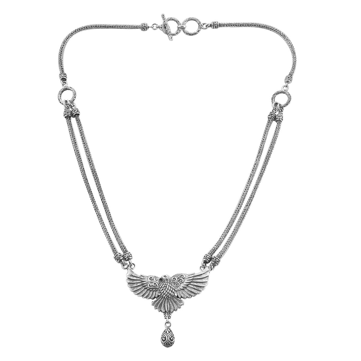 Bali Legacy Sterling Silver Garuda Necklace 20 Inches 40.70 Grams image number 0