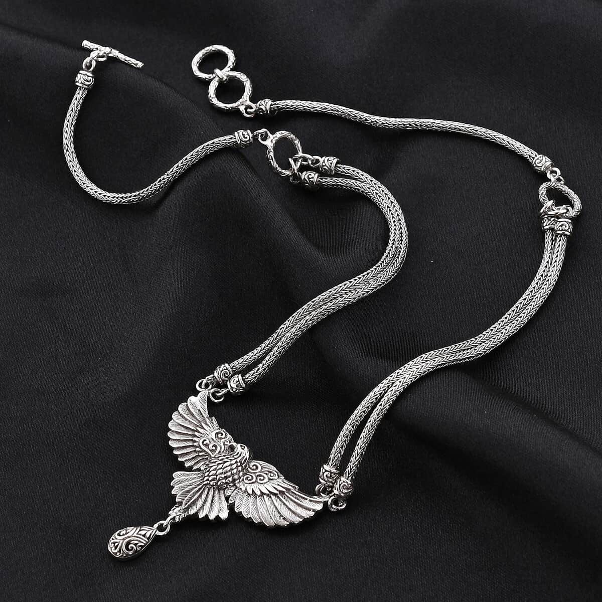 Bali Legacy Sterling Silver Garuda Necklace 20 Inches 40.70 Grams image number 1