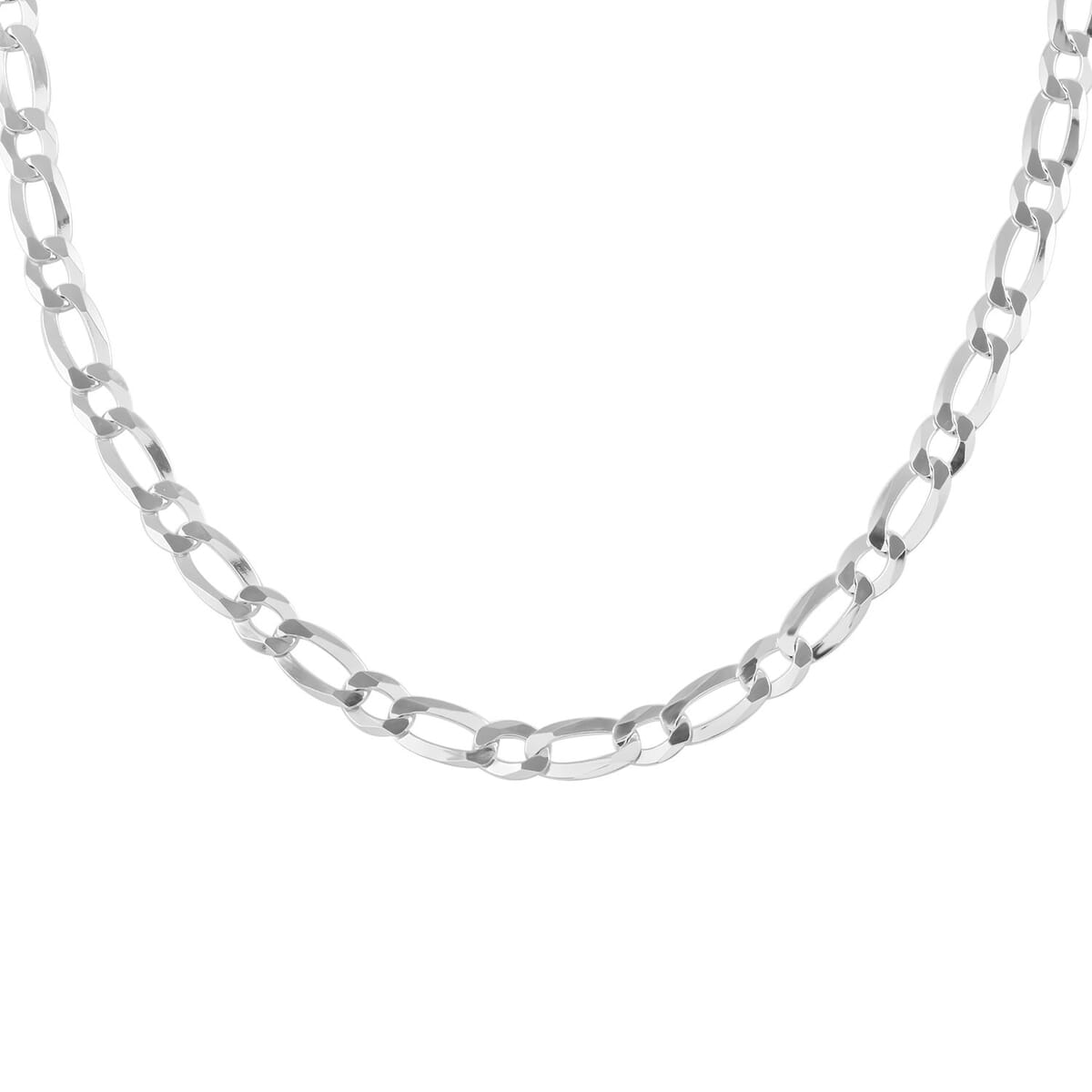 Italian Sterling Silver Link Necklace 24 Inches 39 Grams image number 0