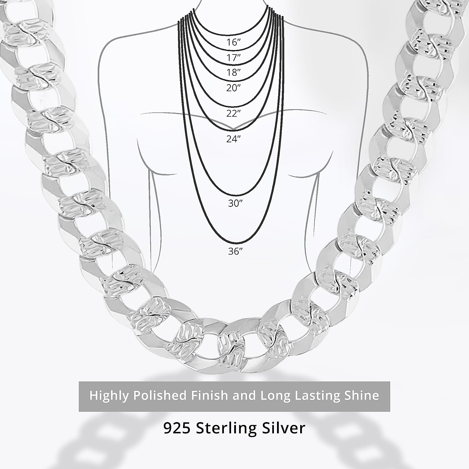 Italian Flat Pave Necklace in Sterling Silver 121.9 Grams 20 Inches